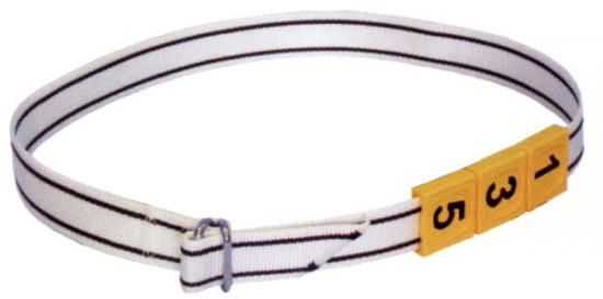 Kr�n� reme� s kovovou sponou biely - 130 cm