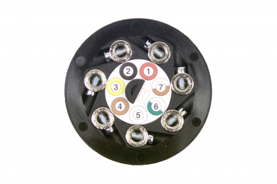 Zásuvka elektrická 7pin 24V/16A ABS/EBS, ISO 638-1, IP 69
