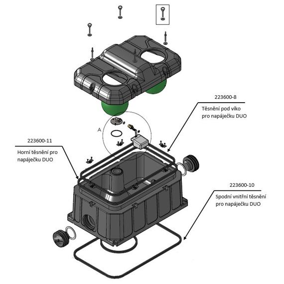 ND Horn� tesnenie tela nap�ja�ky pre nap�ja�ku DUO