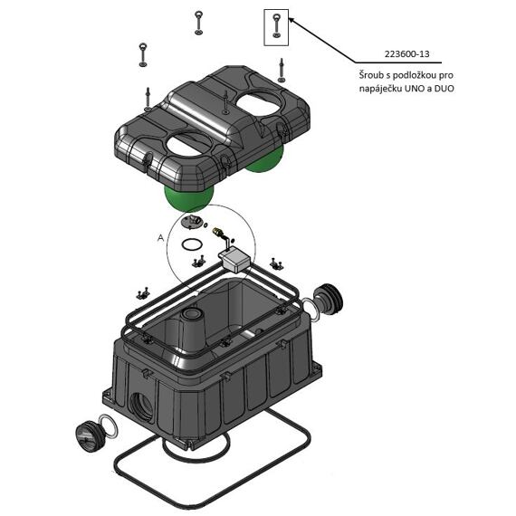 ND Skrutka s podlo�kou pre nap�ja�ku UNO a DUO