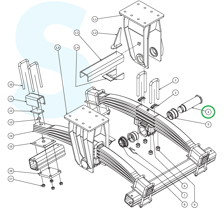�ap ø 100x345, z�vit M90x2 pre BOGIE type S, 