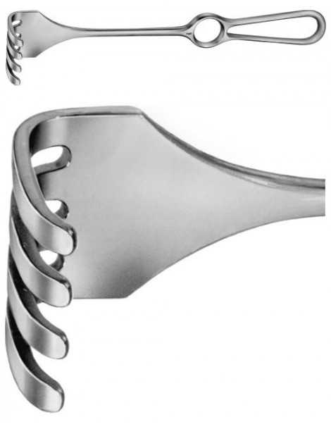 H�k na rany 22cm rovn� 4 zuby tup�