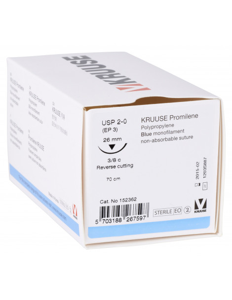 KRUUSE Promilene �ic� materi�l USP 2-0, 70 cm,26mm ihla