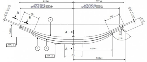 pero parabolick� 3 listy ADR 1197x76 + h��ik (1250/70 mm)