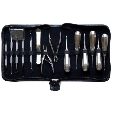 Dent�lna sada na extrakciu zubov,   14 in�trumentov