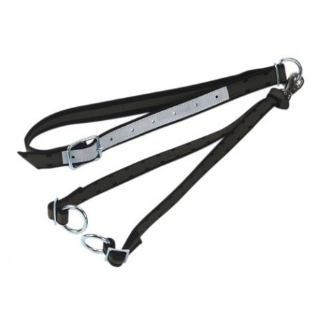 Obojok 130 x 4 cm a dvojit� podlahov� reme� s karabinkou a kr��kami