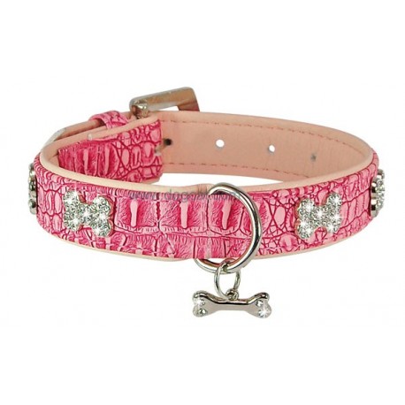 Obojok Crocco ru�ov� 25mm/60cm