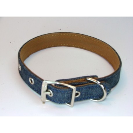 Obojok Jeans modr� 10mm/22-32cm XS
