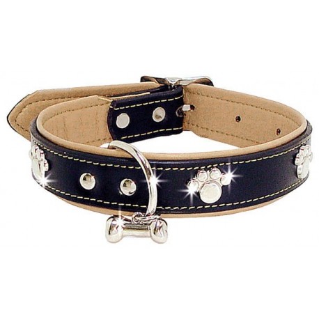 Obojok s labkami �ierny 20mm/40cm